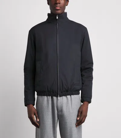 Lardini Shell Bomber Jacket In Blue