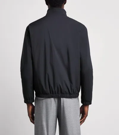 Lardini Shell Bomber Jacket In Blue
