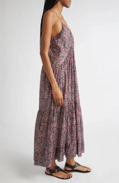 Isabel Marant Étoile Sabba Cotton Floral Printed Dress In Purple
