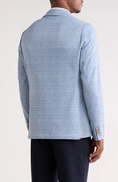 Nicoby Stretch Knit Patterned Blazer In Blue