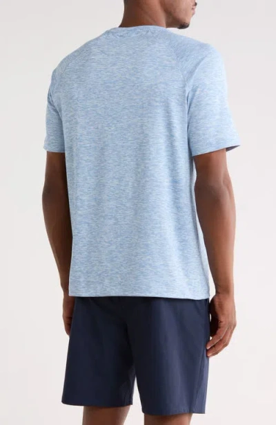 Nicoby Performance Mini Stripe Raglan T-shirt In Blue