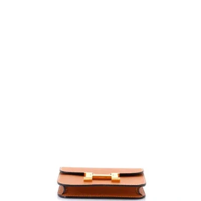 Pre-owned Pre-owned Hermes  Hermes Constance Slim Wallet Epsom In Brown