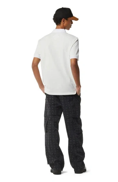 Mcm Diamond Patch Pique Polo In White