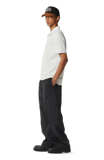 Mcm Diamond Patch Pique Polo In White
