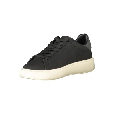 Blauer Black Leather Men Sneaker In Black