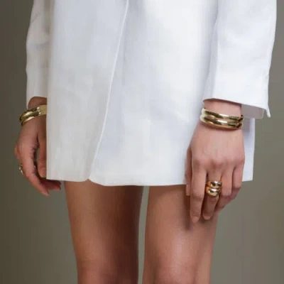 Outofoffice Chunky Gold Statement Bangle In Gold