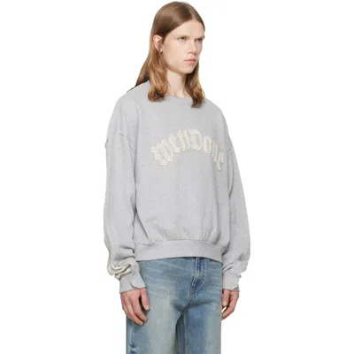 We11 Done We11done Gray Inside-out Pullover In Gray