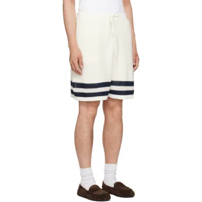 Kenzo Mesh Cotton Shorts Contrast Stripe Hem