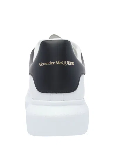 Alexander Mcqueen Oversized Leather Sneakers With Laces In Black