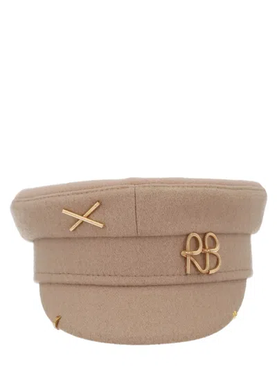 Ruslan Baginskiy Chic Wool And Polyamide Blend Hat In Sand