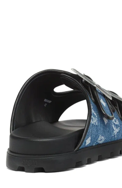Mcm Monogram Sandals In Blue