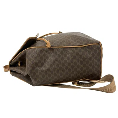 Pre-owned Celine Brown Leather Pvc Backpack ()