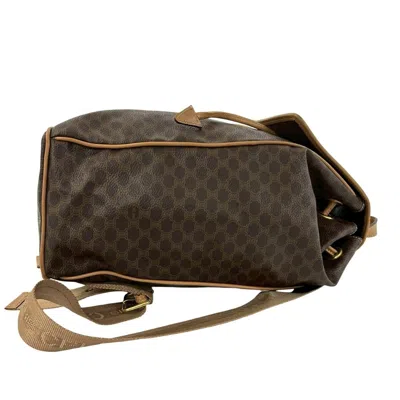 Pre-owned Celine Brown Leather Pvc Backpack ()