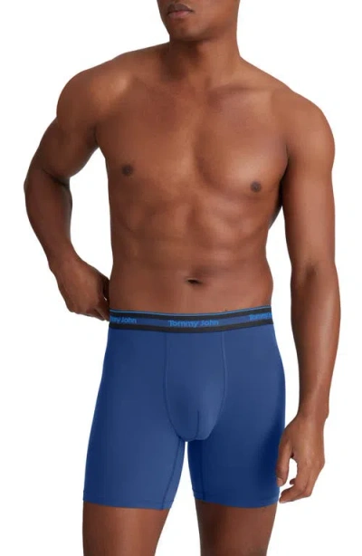 Tommy John 3-pack Comfort Micro 4-inch Boxer Briefs In Blue