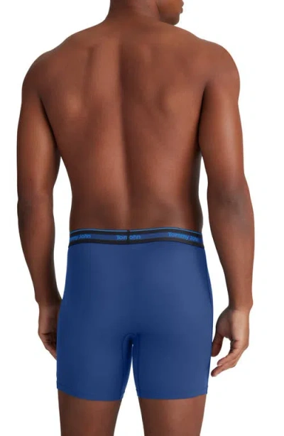 Tommy John 3-pack Comfort Micro 4-inch Boxer Briefs In Blue