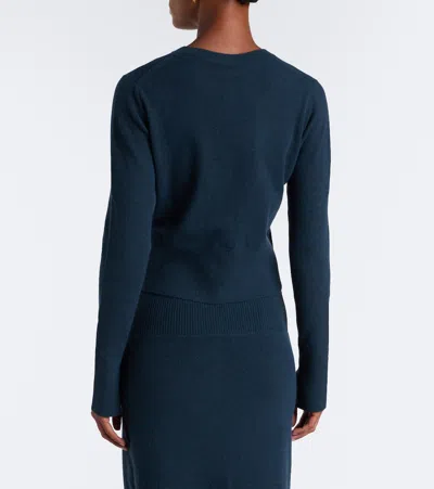 Erdem Embroidered Fitted Cardigan In Green
