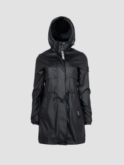 Jack1t Aurora Cape Raincoat In Black