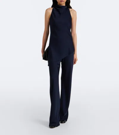 Veronica Beard Braddock Wide-leg Pants In Blue