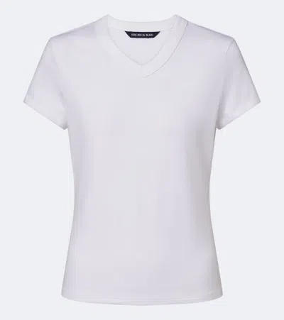 Veronica Beard Devin Cotton-blend Jersey T-shirt In White