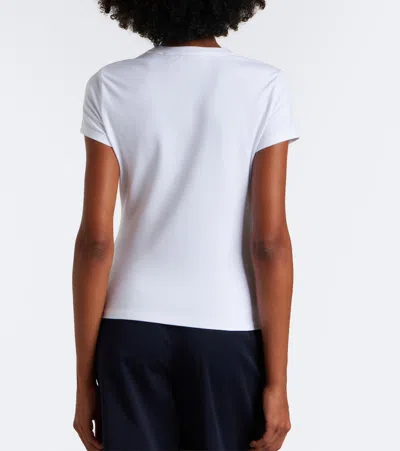 Veronica Beard Devin Cotton-blend Jersey T-shirt In White