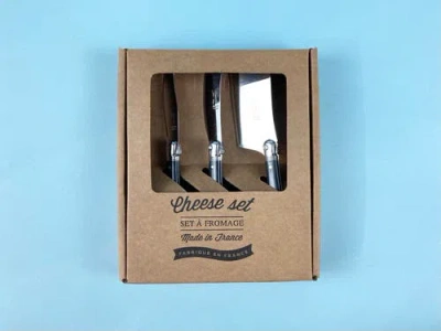 Laguiole 3 Piece Mini Cheese Utensil Set In Black