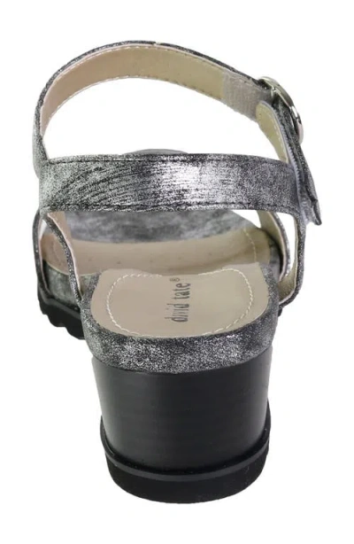 David Tate Knockout Ankle Strap Wedge Sandal In Gray