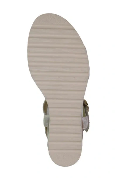 David Tate Knockout Ankle Strap Wedge Sandal In White