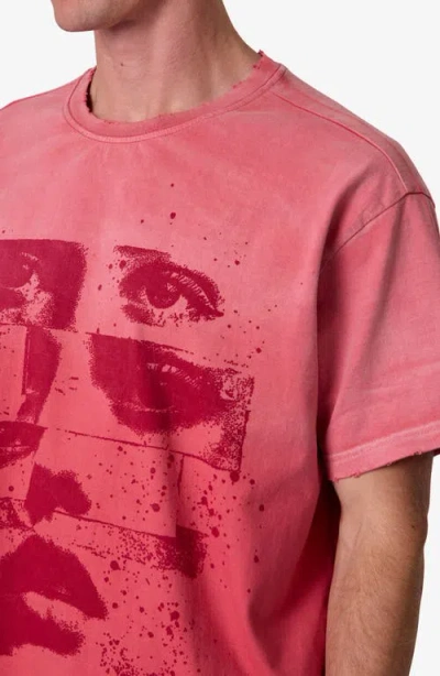 Mnml Face Distressed Graphic T-shirt In Multi