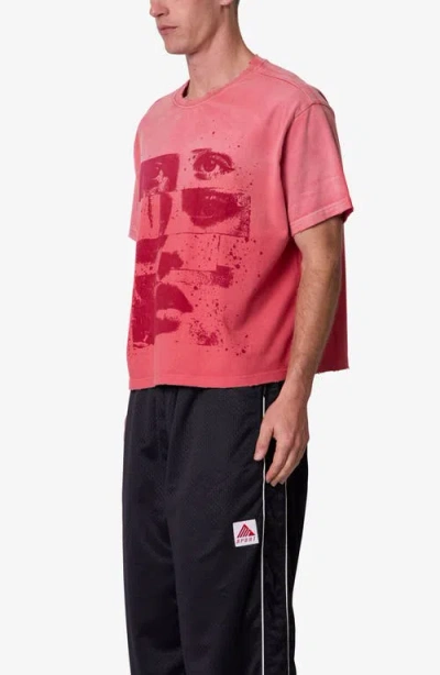 Mnml Face Distressed Graphic T-shirt In Multi