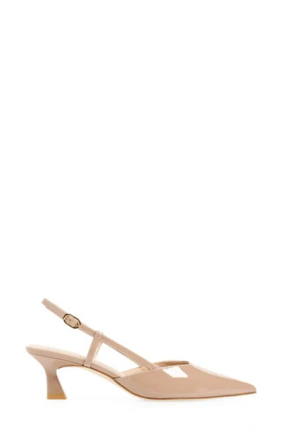 Stuart Weitzman Vinnie T Mid Heel Patent Slingback Pumps In Multi