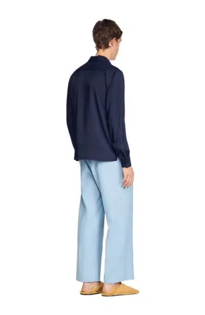 Sandro Floaty Shirt In Blue