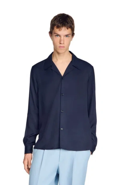 Sandro Floaty Shirt In Blue