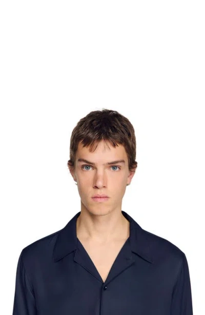 Sandro Floaty Shirt In Blue