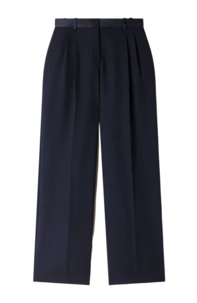 Sandro Mixed-material Satin Trousers In Multi