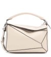 Loewe Puzzle Medium Leather Shoulder Bag In Ash