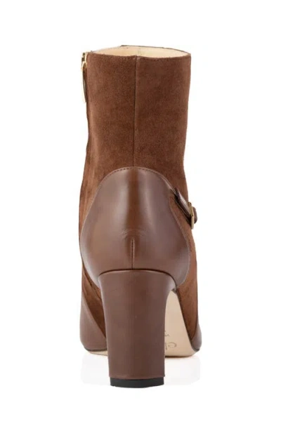 Elizee Elizée Cora Bootie Leather Ankle Boots In Brown