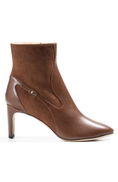 Elizee Elizée Cora Bootie Leather Ankle Boots In Brown