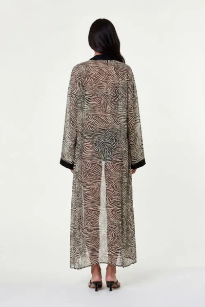 Nicholas Lysandra Caftan Robe In Black