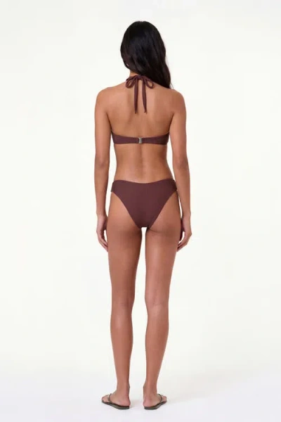 Nicholas Ondine Macrame Bikini Top In Brown