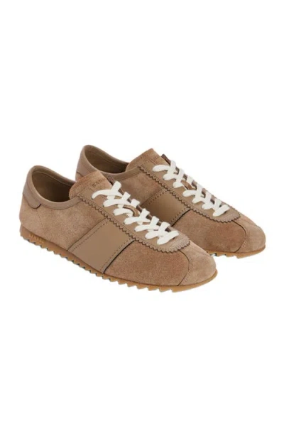 Sandro Leather And Suede Low-top Sneakers In Multi
