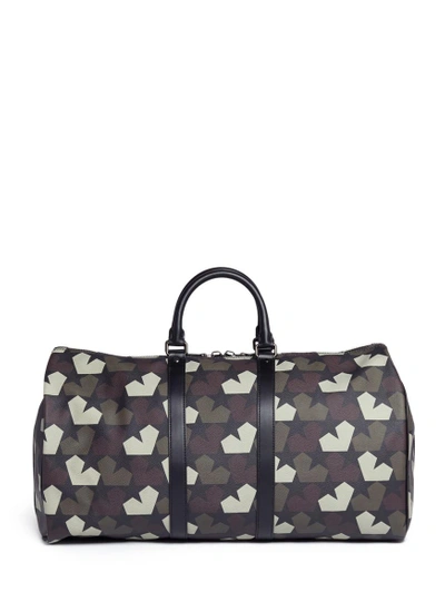 Shop Ports 1961 'star Camo' Print Duffle Bag In Khaki Green