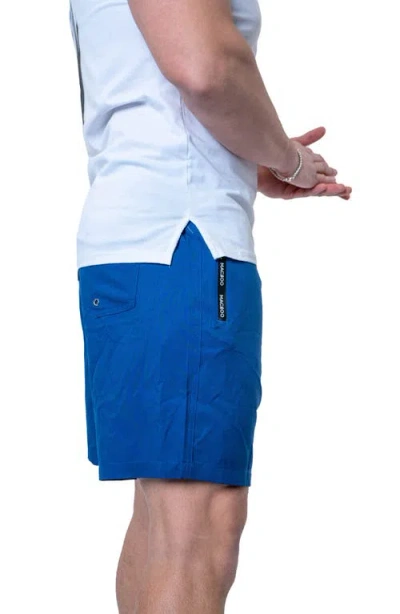 Maceoo Lion Solid Blue Swim Trunks In Blue