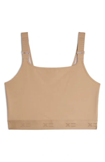 Tomboyx Adjustable Compression Crop Top In Brown