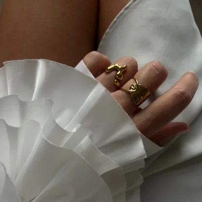 Meideya Fun Sculpted Ring In Gold