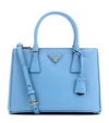 Prada Galleria Saffiano Small Leather Shoulder Bag In Mare