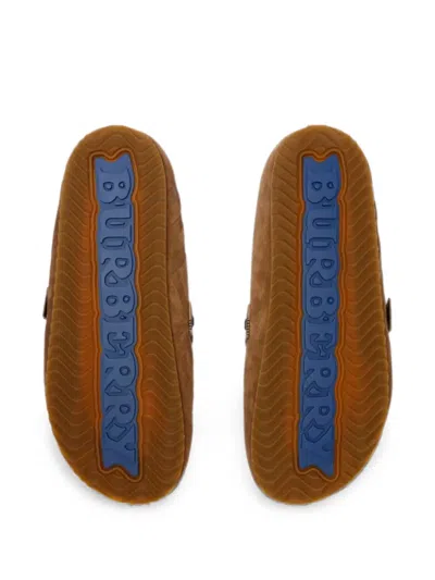Burberry Check-pattern Buckle-fastening Slippers In Multi