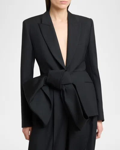 Givenchy Wool-mohair Bow Jacket In Black