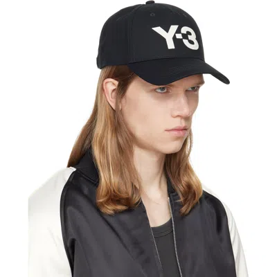 Y-3 Black Logo Cap In Black