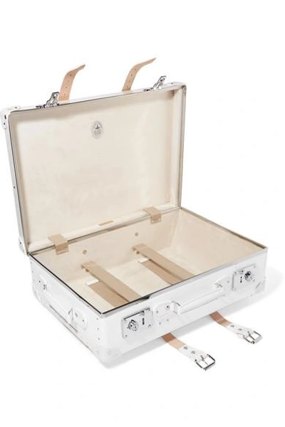 Shop Globe-trotter Pearl 21" Leather-trimmed Fiberboard Travel Trolley In White