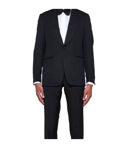 Lardini Metallic-threading Blazer In Black